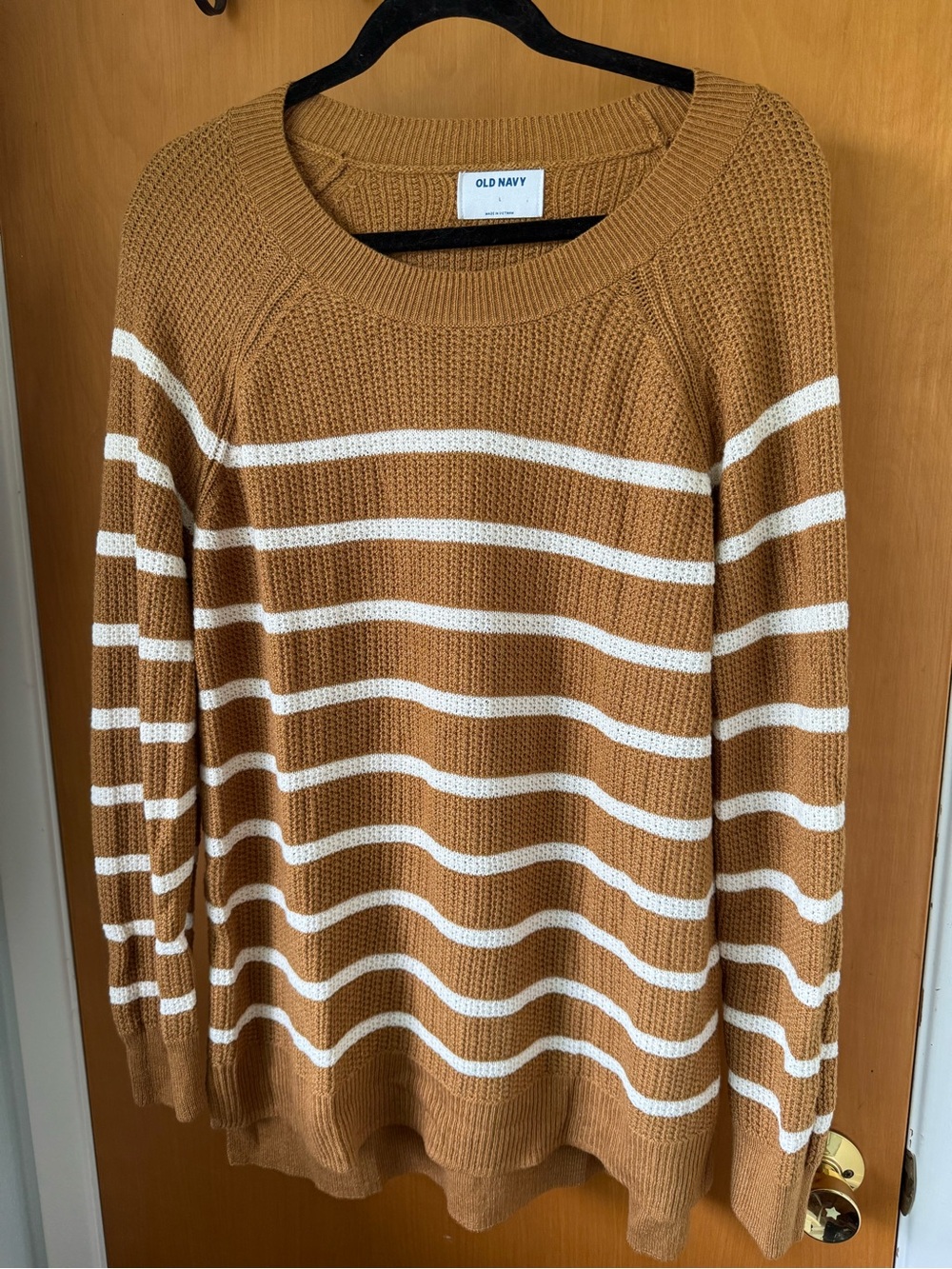 Beige White Striped Sweater from Old Navy NWOT